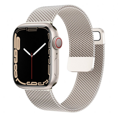 Watchband Mesh Style Strap Band Compatible with Apple Watch Series 38mm to 49mm Magnetic Metal Mesh