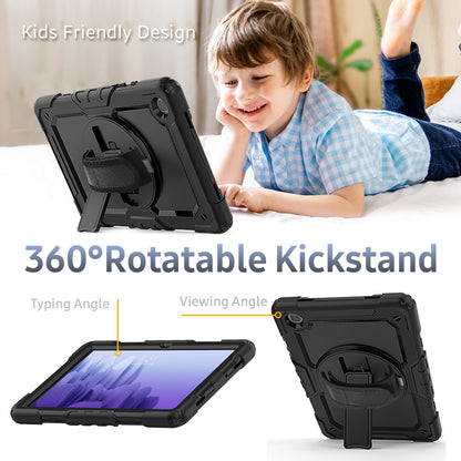 360 Rotation Strap Case Cover and Kickstand for Samsung Galaxy Tab A7 Lite 8.7 A7 10.4 2020/ A8 10.5 2022 Protective Cover