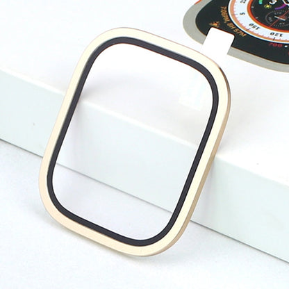Tempered Glass Screen Protector for Apple Watch Ultra 49mm Metal Frame Anti-Scratch