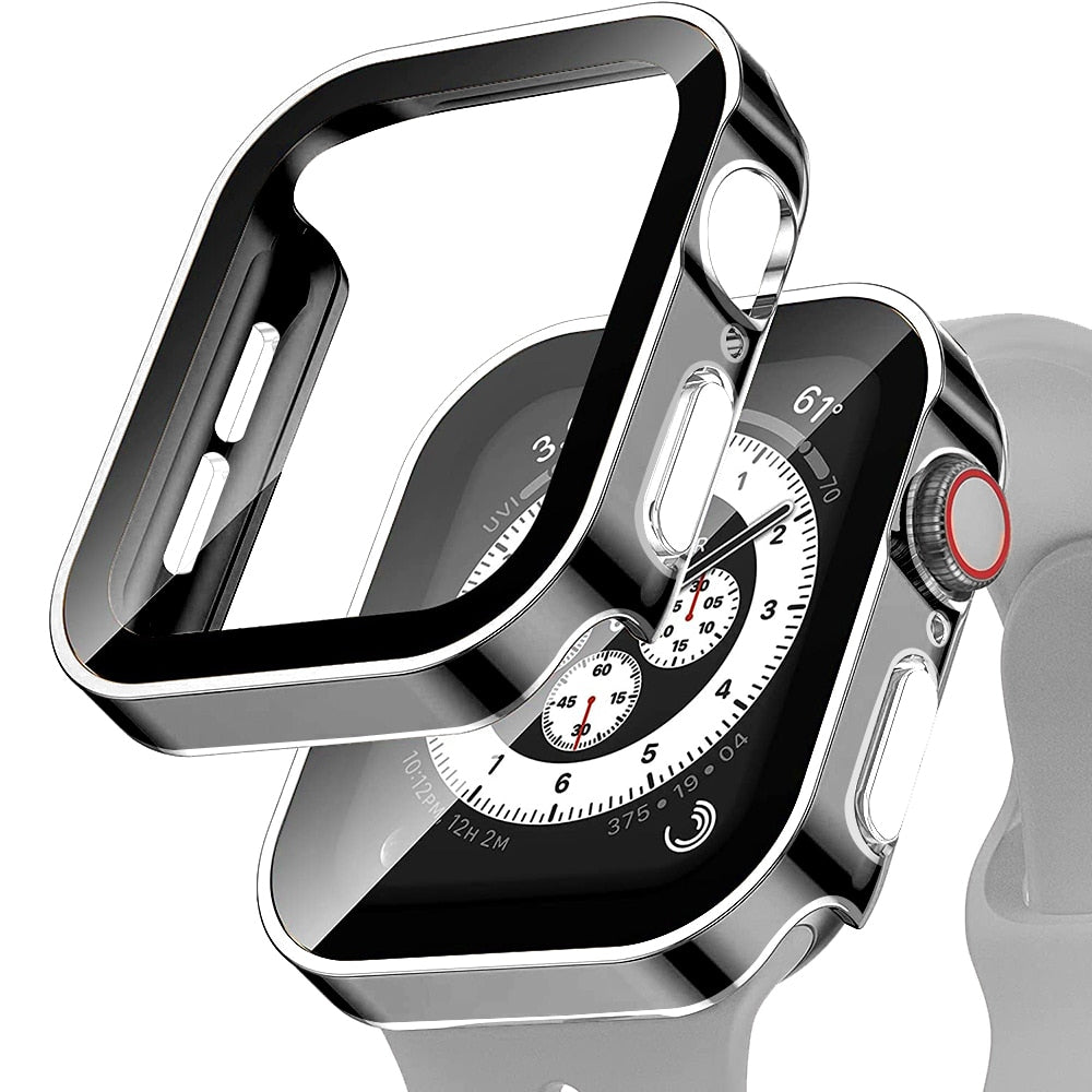 Premium Screen Protector Case Tempered Glass For Apple Watch Series 9