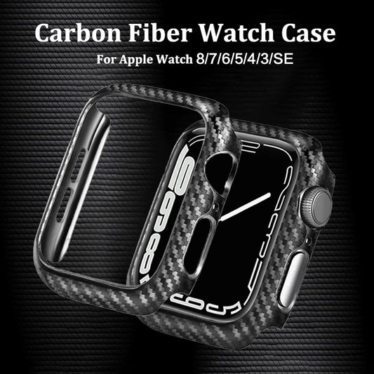 Carbon Fiber Design Cover For Apple watch case 45mm 41mm 44mm 40mm 42mm 38mm Bumper Protector iWatch series 8 3 4 5 6 SE 7