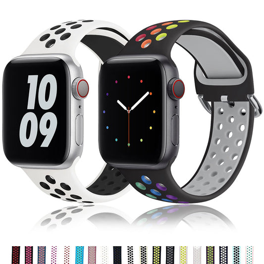 Century No Gap Silicone Band For Apple Watch 38mm-40mm-41mm and 42mm-44mm-45mm-49mm iWatch Accessories 3 4 5 6 7 SE