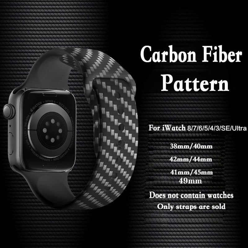 Carbon Elegance Band For Apple Watch Series 8 9 Ultra | Ultra 2