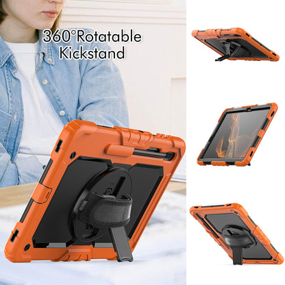 360 Rotation Hand Strap/Kickstand Case for Samsung Galaxy Tab S6 Lite 10.4 S7 /8 Plus 12.4 S8 Ultra 14.6 Protective Cover