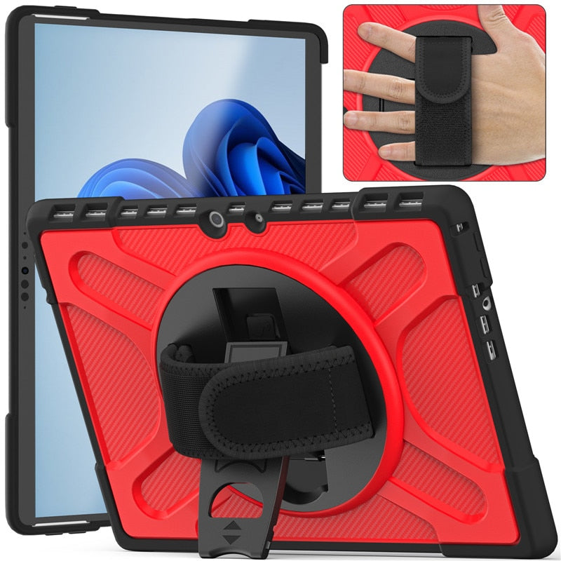 360 Rotating Shockproof Tablet Cover for Microsoft Surface Pro 8 12.3" + 13" and Surface Go 1 2 3