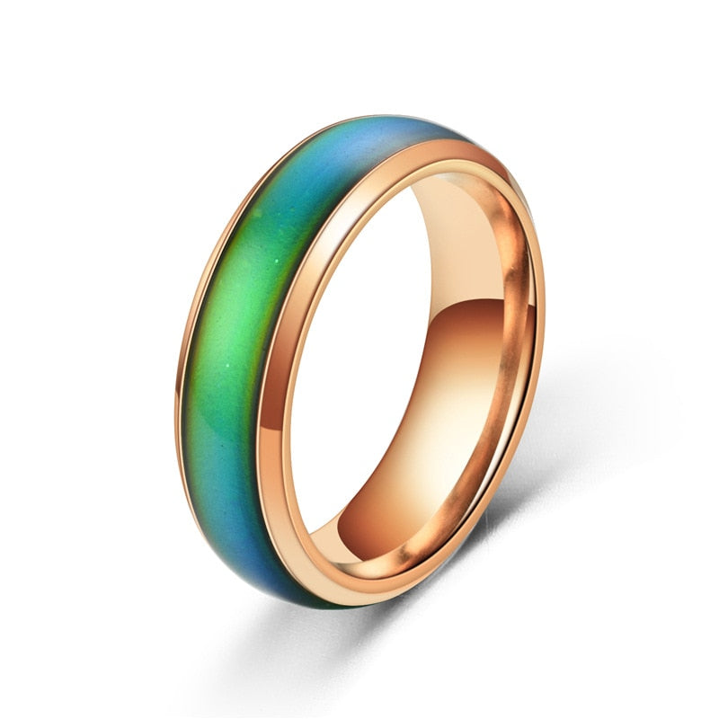 Mood Ring High Quality Stainless Steel Changing Color Feeling Emotion Temperature Ring