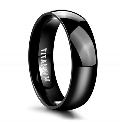 Premium Polished Titanium Engagement Wedding Ring