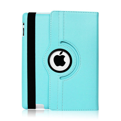 Leather Kickstand 360 Case For iPad