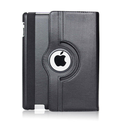 Leather Kickstand 360 Case For iPad