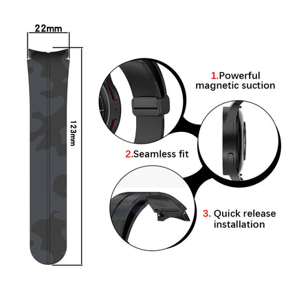 PeakPrint Magnetic Buckle Waterproof Watch Band for Samsung Galaxy Watch 4, 5, and 6