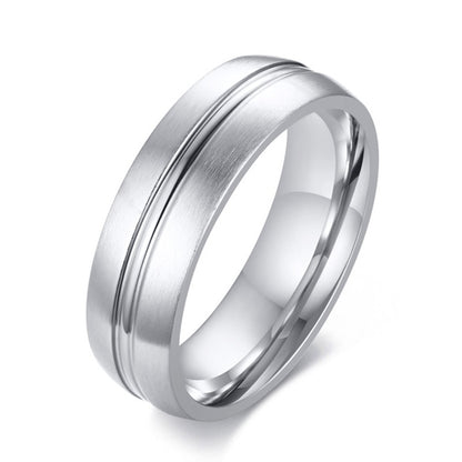 Stainless Steel Men's Black or Silver Fashion Ring Men Jewelry