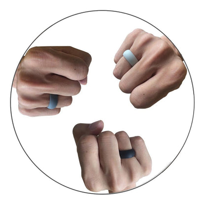 Men's Silicone Ring Set (3 Rings) - Wedding or Engagement