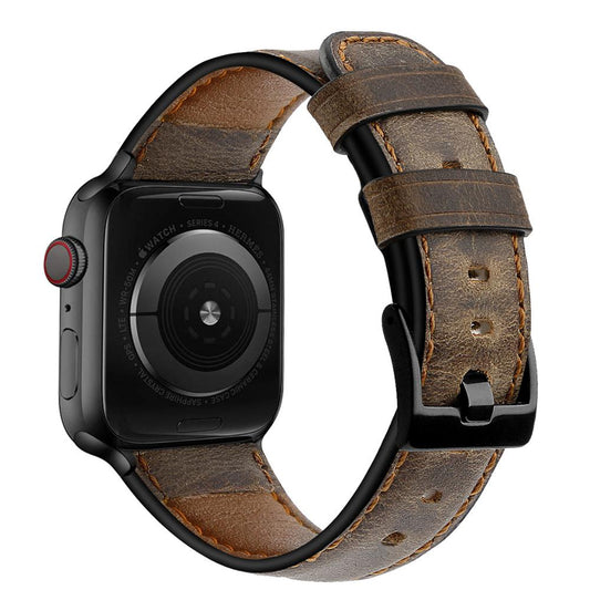 Retro Elegance Leather Watch Band for Apple Watch Series 9 & Ultra 2