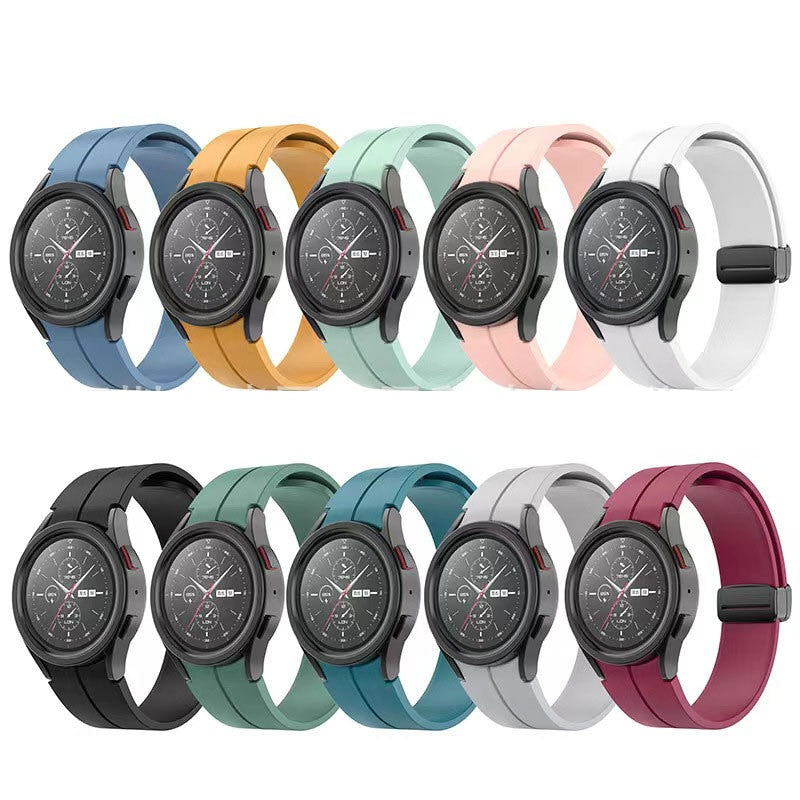 Silicone Strap Watchband for Samsung Watch with Magnetic Buckle