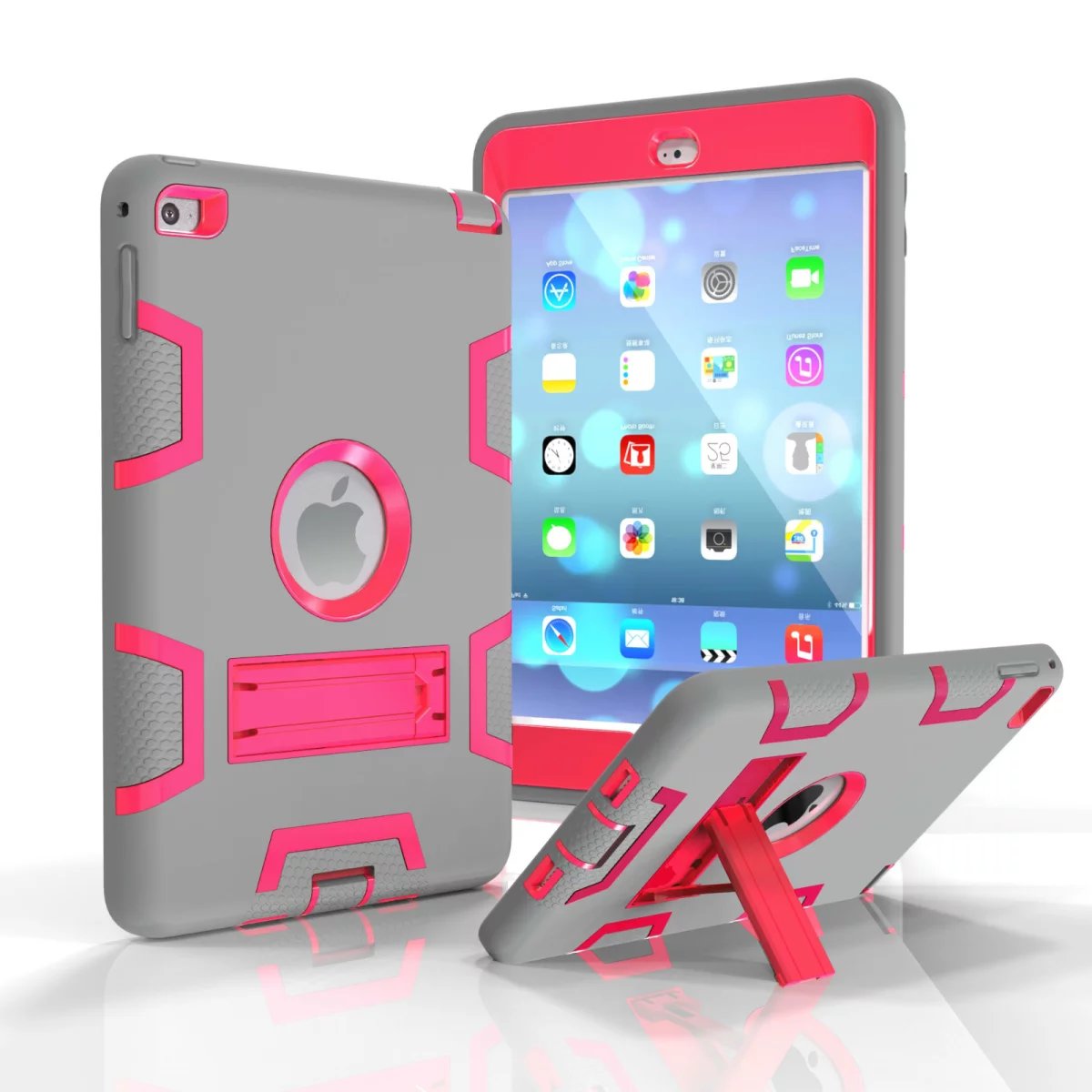 Case Cover For iPad Minis - Mini4 and Mini5 and Mini 1/2/3 Case High Impact Resistant Heavy Duty Defender 360 Full Body Protect Cases