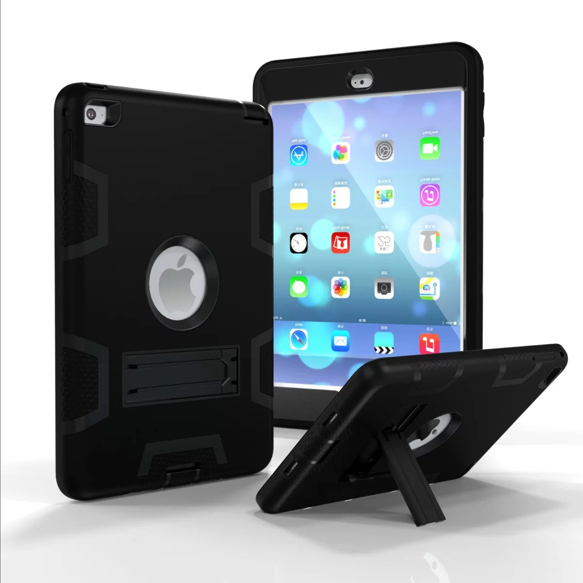 Case Cover For iPad Minis - Mini4 and Mini5 and Mini 1/2/3 Case High Impact Resistant Heavy Duty Defender 360 Full Body Protect Cases