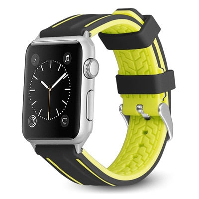 Silicone Sport Watch Band For Apple Watch Band Replacement Wristband For IWatch 8 7 6 5 4 3 SE