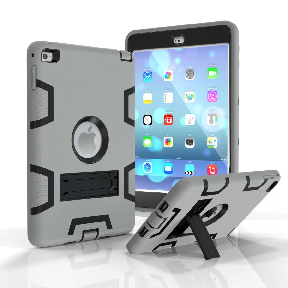 Case Cover For iPad Minis - Mini4 and Mini5 and Mini 1/2/3 Case High Impact Resistant Heavy Duty Defender 360 Full Body Protect Cases