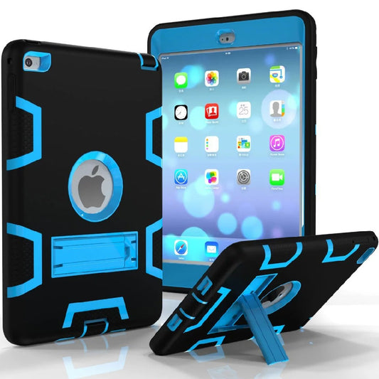 Case Cover For iPad Minis - Mini4 and Mini5 and Mini 1/2/3 Case High Impact Resistant Heavy Duty Defender 360 Full Body Protect Cases