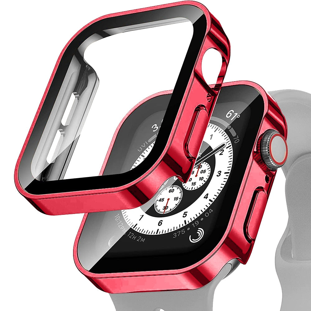 Premium Screen Protector Case Tempered Glass For Apple Watch Series 9