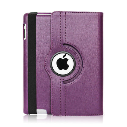 Leather Kickstand 360 Case For iPad