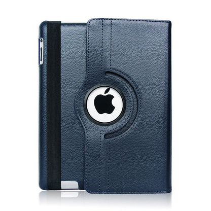 Leather Kickstand 360 Case For iPad